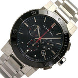 Burberry The City Black Dial Silver Steel Strap Watch for Men - BU9380 Buy Now By Burberry