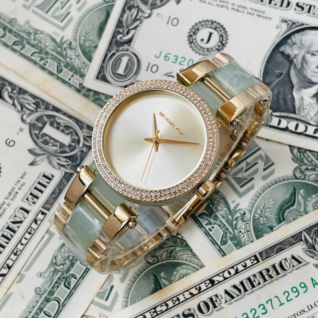 Michael Kors Delray Rose Gold Dial Two Tone Steel Strap Watch for Women - MK4317 Buy Now By Michael Kors