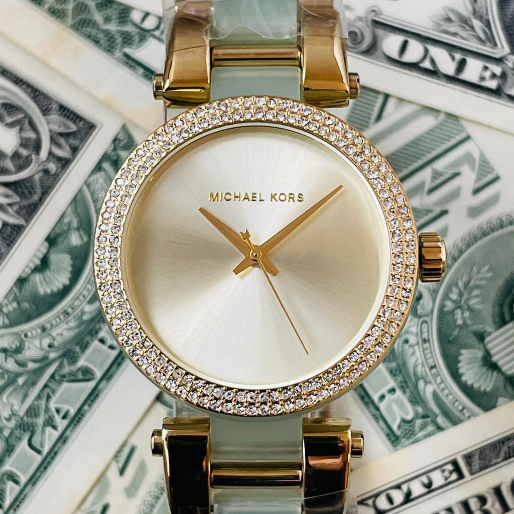 Michael Kors Delray Rose Gold Dial Two Tone Steel Strap Watch for Women - MK4317 Buy Now By Michael Kors