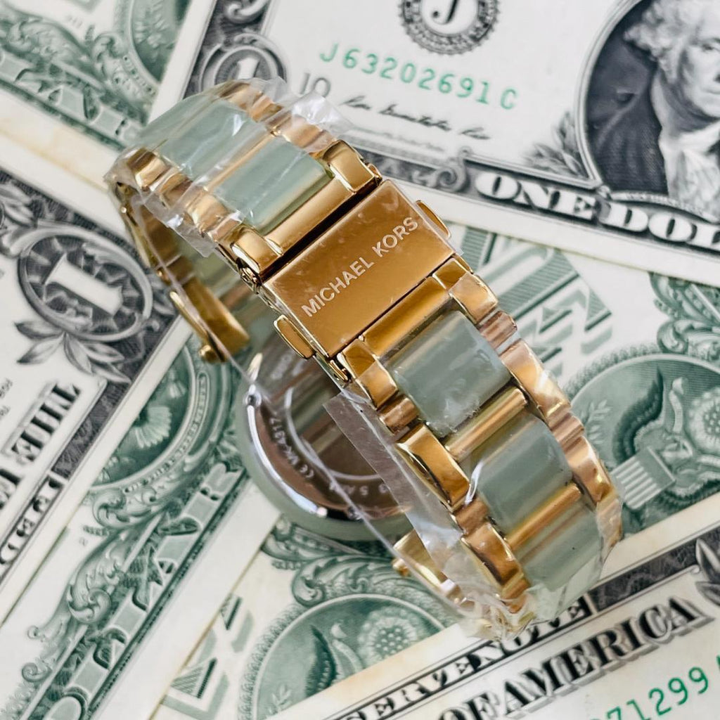 Michael Kors Delray Rose Gold Dial Two Tone Steel Strap Watch for Women - MK4317 Buy Now By Michael Kors