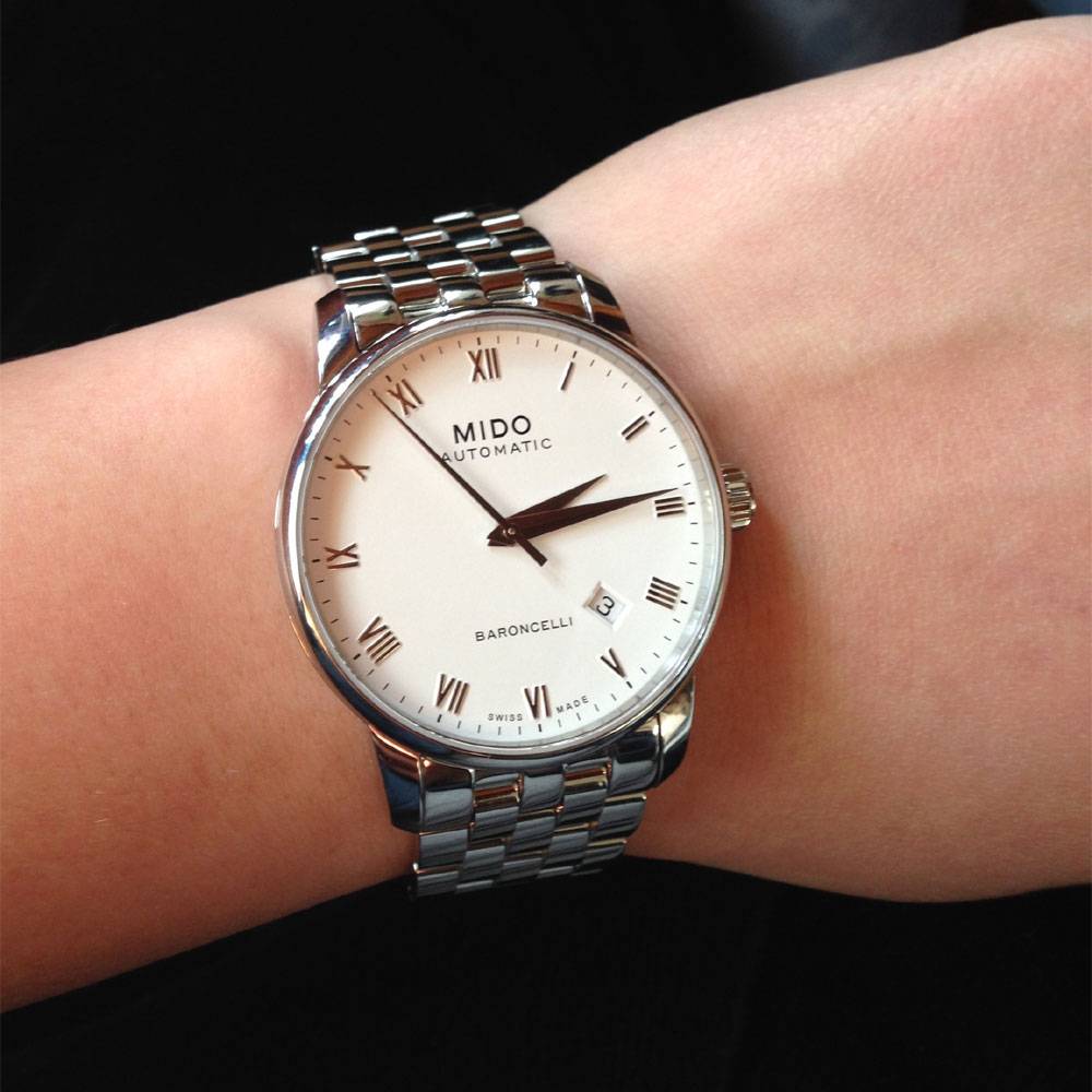 Mido Baroncelli II Automatic White Dial Silver Steel Strap Watch For Men - M8600.4.26.1 Buy Now By Mido