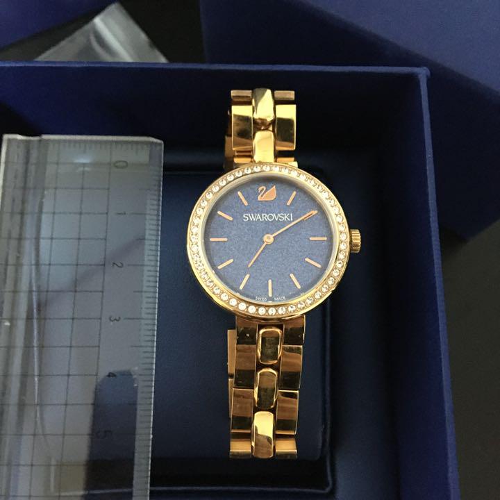 Swarovski Daytime Glittering Blue Dial Rose Gold Steel Strap Watch for Women - 5182277 Buy Now By Swarovski