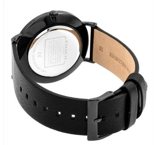 Coach Charles Black Dial Black Leather Strap Watch for Men - 14602434 Buy Now By Coach