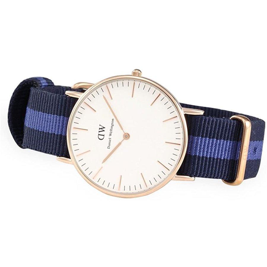 Daniel Wellington Classic Swansea White Dial Two Tone Nylon Strap Watch For Women - 0504DW Buy Now By Daniel Wellington