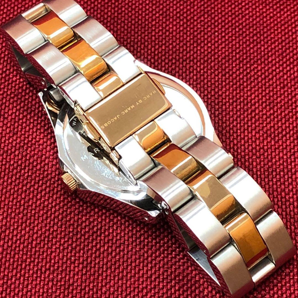 Marc Jacobs Blade Silver Dial Two Tone Steel Strap Watch for Women - MBM3129 Buy Now By Marc Jacobs