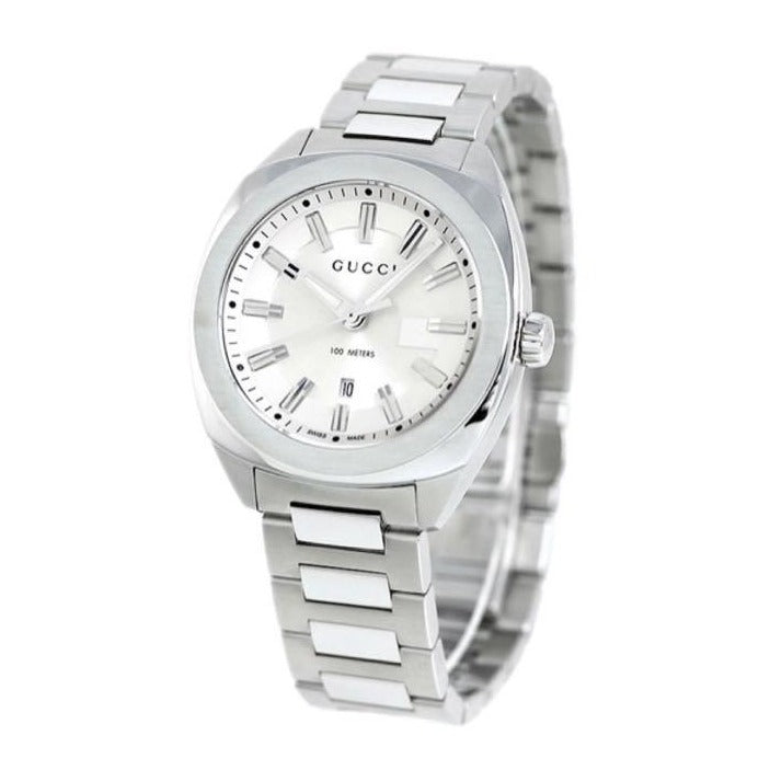 Gucci G Timeless GG2570 Silver Dial Silver Steel Strap Watch For Men - YA142402 Buy Now By Gucci