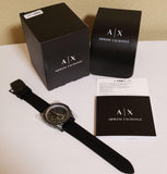 Armani Exchange Outerbanks Chronograph Black Dial Black Silicone Strap Watch For Men - AX1343 Buy Now By Armani Exchange