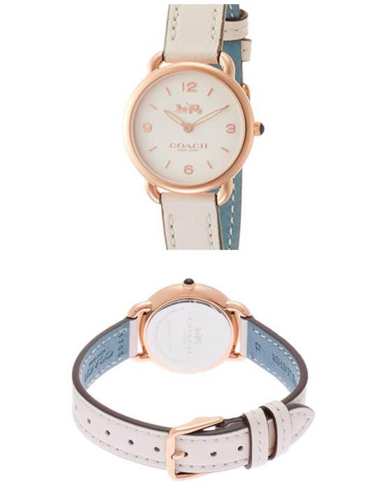 Coach Delancey White Dial White Leather Strap Watch for Women - 14502790 Buy Now By Coach