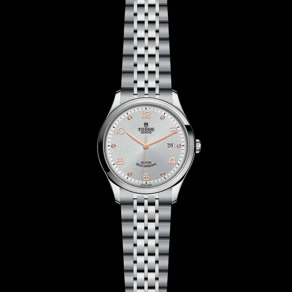 Tudor 1926 Automatic Diamonds Silver Dial Silver Steel Strap Watch for Men - M91650-0003 Buy Now By Tudor