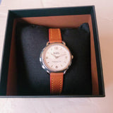 Coach Delancey Slim Cream Dial Brown Leather Strap Watch For Women - 14502789 Buy Now By Coach