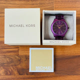 Michael Kors Slim Runway Quartz Purple Dial Purple Steel Strap Watch For Women - MK4507 Buy Now By Michael Kors