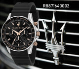 Maserati SFIDA 44mm Black Silicon Chronograph Watch For Men - R8871640002 Buy Now By Maserati