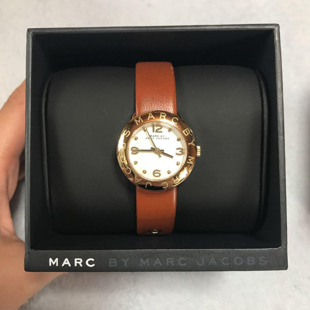 Marc Jacobs Amy White Dial Brown Leather Strap Watch for Women - MBM8574 Buy Now By Marc Jacobs