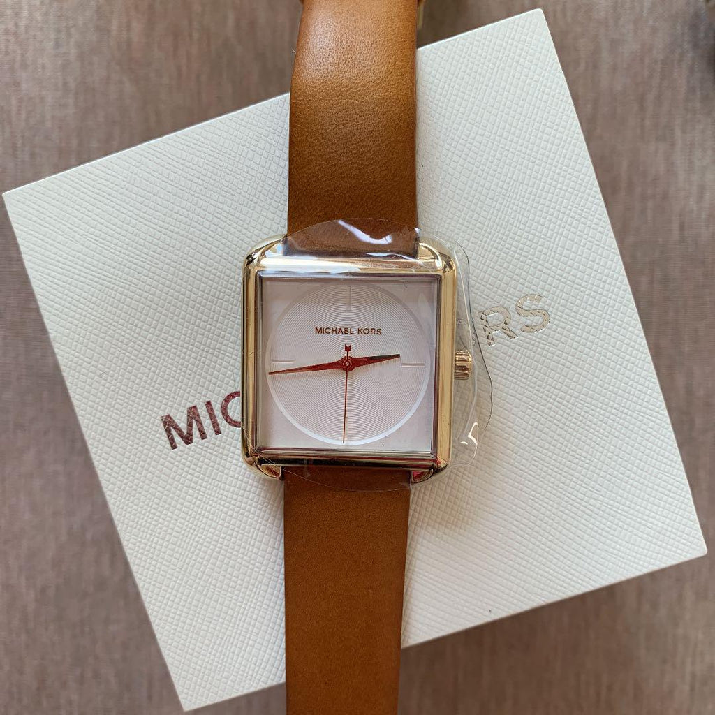 Michael Kors Lake White Dial Brown Leather Strap Watch For Women - MK2584 Buy Now By Michael Kors