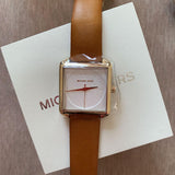 Michael Kors Lake White Dial Brown Leather Strap Watch For Women - MK2584 Buy Now By Michael Kors