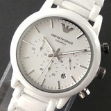 Emporio Armani Luigi Chronograph Ceramic White Dial White Ceramic Strap Watch For Men - AR1499 Buy Now By Emporio Armani