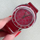 Marc Jacobs Amy Red Dial Burgundy Leather Strap Watch for Women - MBM1162 Buy Now By Marc Jacobs