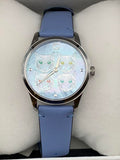 Gucci G Timeless Quartz Mother of Pearl Dial Blue Leather Strap Watch For Women - YA1264124 Buy Now By Gucci