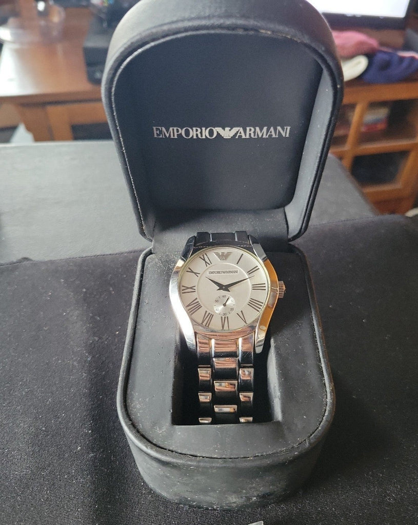 Emporio Armani Classic Quartz Silver Dial Silver Steel Strap Watch For Men - AR0647 Buy Now By Emporio Armani