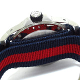 Gucci Dive Black Dial Red & Blue Nylon Strap Watch For Men - YA136210 Buy Now By Gucci