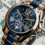 Michael Kors Bradshaw Navy Blue Dial Two Tone Steel Strap Watch for Women - MK6268 Buy Now By Michael Kors