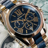 Michael Kors Bradshaw Navy Blue Dial Two Tone Steel Strap Watch for Women - MK6268 Buy Now By Michael Kors