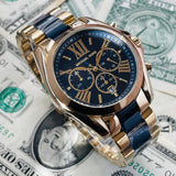 Michael Kors Bradshaw Navy Blue Dial Two Tone Steel Strap Watch for Women - MK6268 Buy Now By Michael Kors