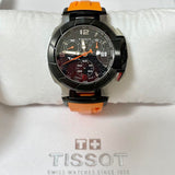 Tissot T Race Chronograph Black Dial Orange Rubber Strap Watch for Women - T048.217.27.057.00 Buy Now By Tissot
