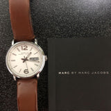 Marc Jacobs Fergus White Dial Brown Leather Strap Watch for Women - MBM8649 Buy Now By Marc Jacobs