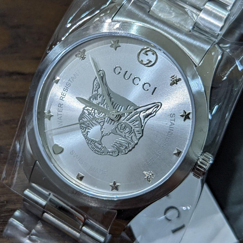 Gucci G Timeless Silver Dial Silver Steel Strap Watch For Women - YA1264095 Buy Now By Gucci