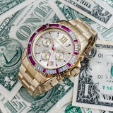 Michael Kors Everest Chronograph Gold Dial Gold Steel Strap Watch for Women - MK5871 Buy Now By Michael Kors