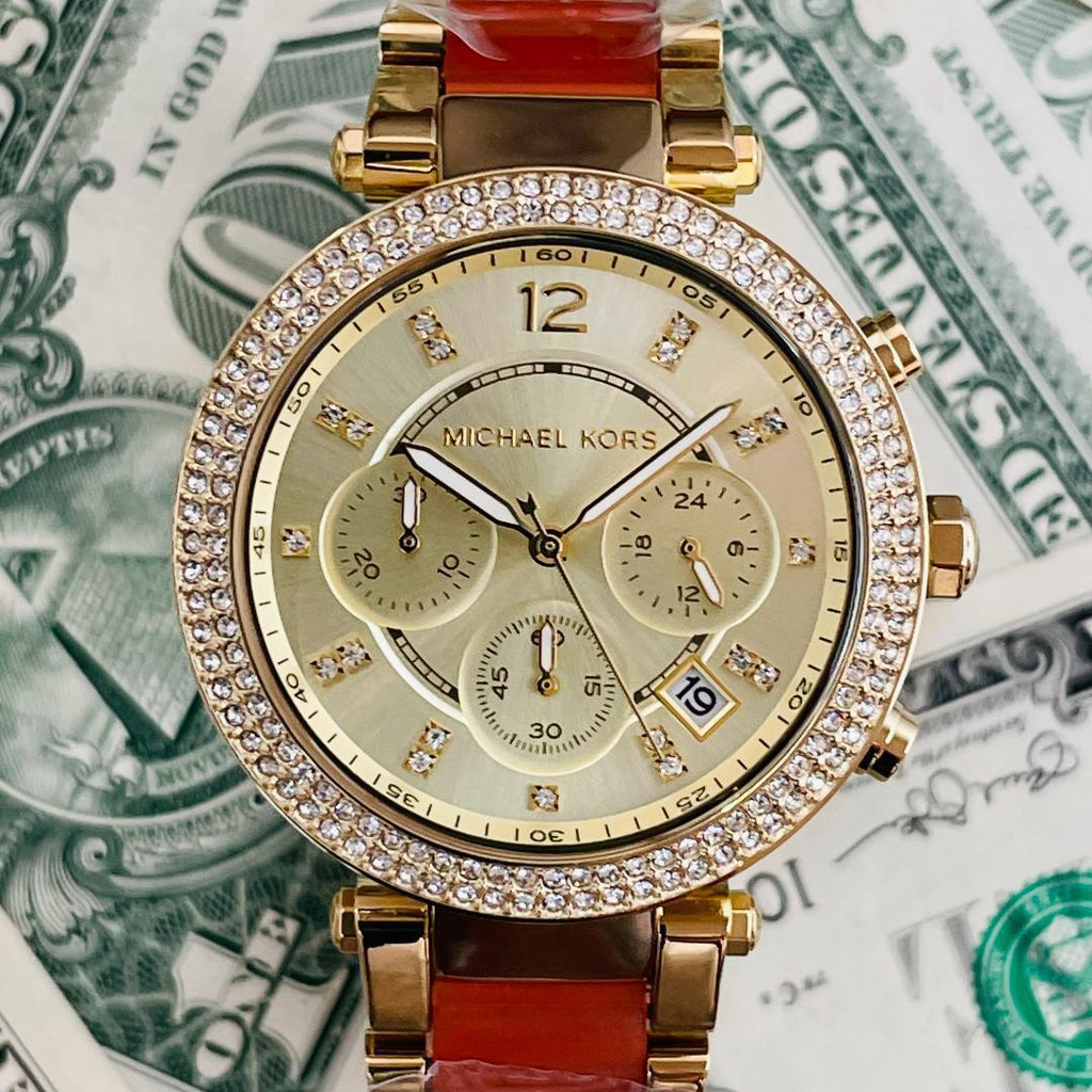 Michael Kors Parker Gold Dial Two Tone Steel Strap Watch for Women - MK6363 Buy Now By Michael Kors