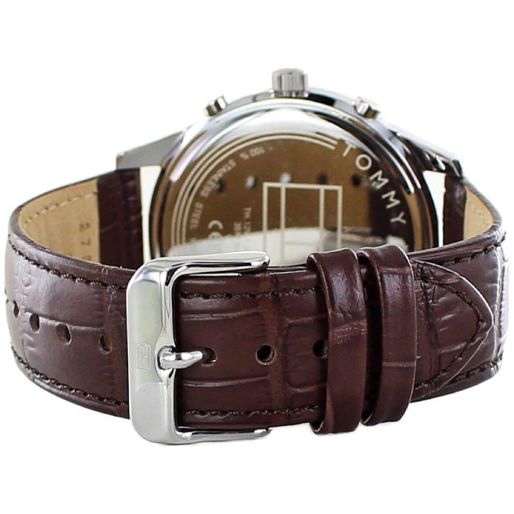 Tommy Hilfiger Weston Chronograph Silver Dial Brown Leather Strap Watch For Men - 1710501 Buy Now By Tommy Hilfiger
