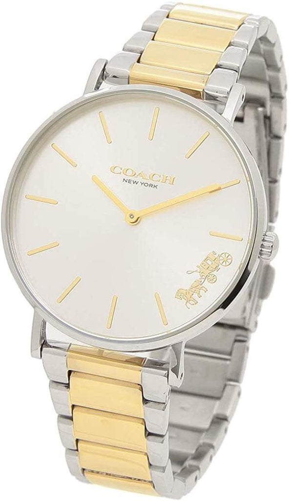 Coach Perry Silver Dial Two Tone Steel Strap Watch for Women - 14503347 Buy Now By Coach