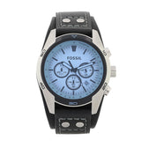 Fossil Coachman Chronograph Blue Dial Black Leather Strap Watch for Men - CH2564 Buy Now By Fossil