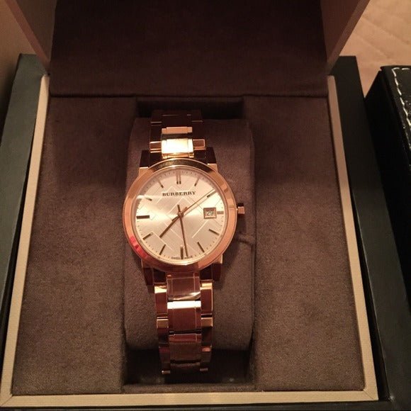 Burberry The City White Dial Rose Gold Steel Strap Watch for Women - BU9104 Buy Now By Burberry