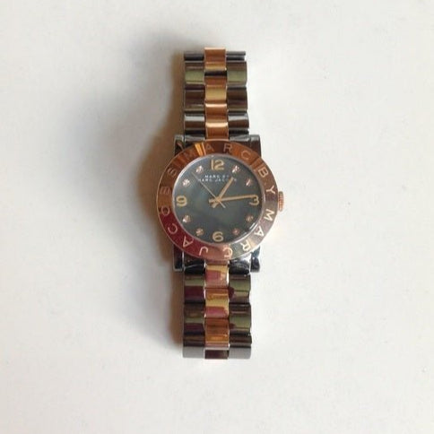 Marc Jacobs Amy Grey Dial Two Tone Steel Strap Watch for Women - MBM3195 Buy Now By Marc Jacobs