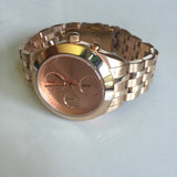 Marc Jacobs Peeker Chronograph Rose Gold Dial Rose Gold Steel Strap Watch for Women - MBM3394 Buy Now By Marc Jacobs