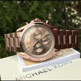 Michael Kors Bradshaw Chronograph Brown Dial Brown Steel Strap Watch For Women - MK6247 Buy Now By Michael Kors