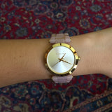 Michael Kors Delray Rose Gold Dial Pink Steel Strap Watch for Women - MK4316 Buy Now By Michael Kors