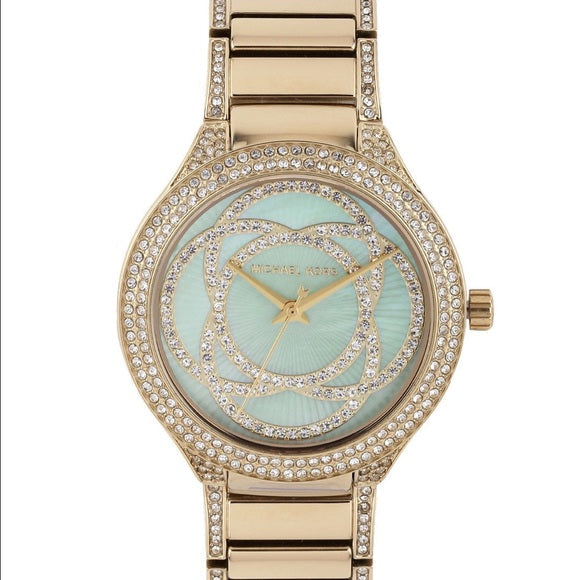 Michael Kors Kerry Mother of Pearl Dial Gold Steel Strap Watch for Women - MK3481 Buy Now By Michael Kors