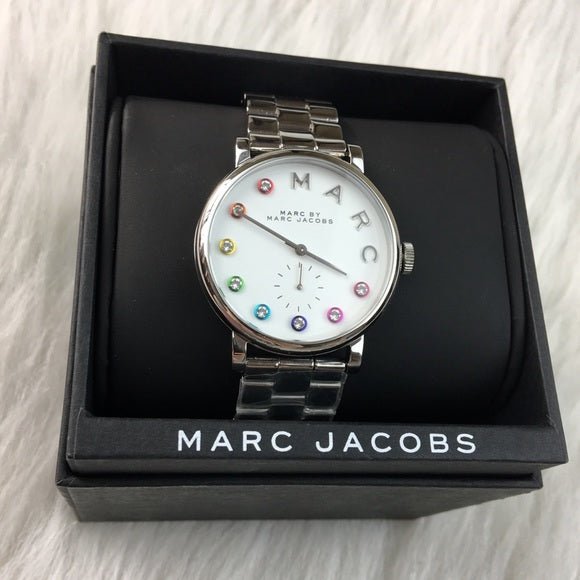 Marc Jacobs Baker Dexter White Dial Silver Steel Strap Watch for Women - MBM3423 Buy Now By Marc Jacobs