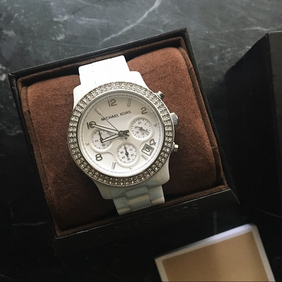 Michael Kors Runway White Dial White Steel Strap Watch for Women - MK5188 Buy Now By Michael Kors