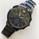 Emporio Armani Dress Chronograph Quartz Black Dial Black Stainless Steel Strap Watch For Men - AR2485 Buy Now By Emporio Armani