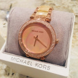 Michael Kors Parker Mother of Pearl Pink Dial Two Tone Steel Strap Watch for Women - MK6492 Buy Now By Michael Kors