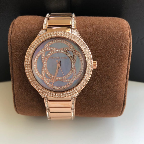 Michael Kors Kerry Purple Dial Rose Gold Stainless Steel Strap Watch for Women - MK3482 Buy Now By Michael Kors
