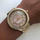 Michael Kors Kerry Mother of Pearl Dial Gold Steel Strap Watch for Women - MK3396 Buy Now By Michael Kors