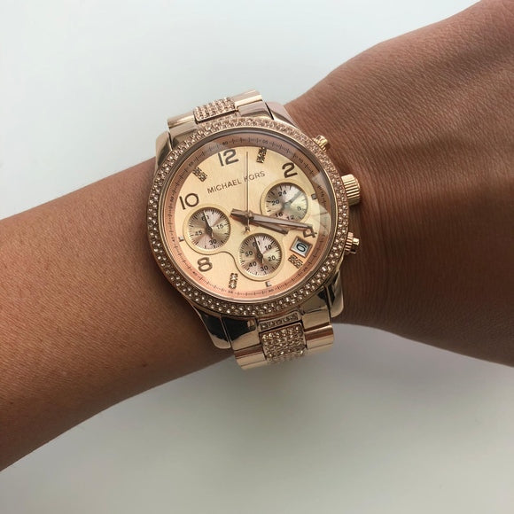 Michael Kors Runway Gold Dial Gold Steel Strap Watch for Women - MK5827 Buy Now By Michael Kors