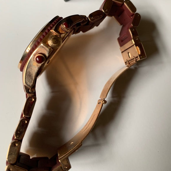 Marc Jacobs Rock Chronograph Red Dial Red Silicone Strap Watch for Women - MBM2596 Buy Now By Marc Jacobs