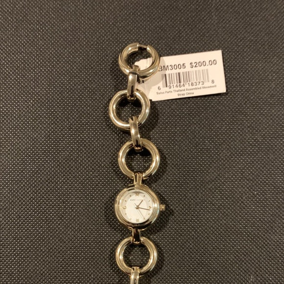 Marc Jacobs Rock White Dial Gold Steel Strap Watch for Women - MBM3005 Buy Now By Marc Jacobs